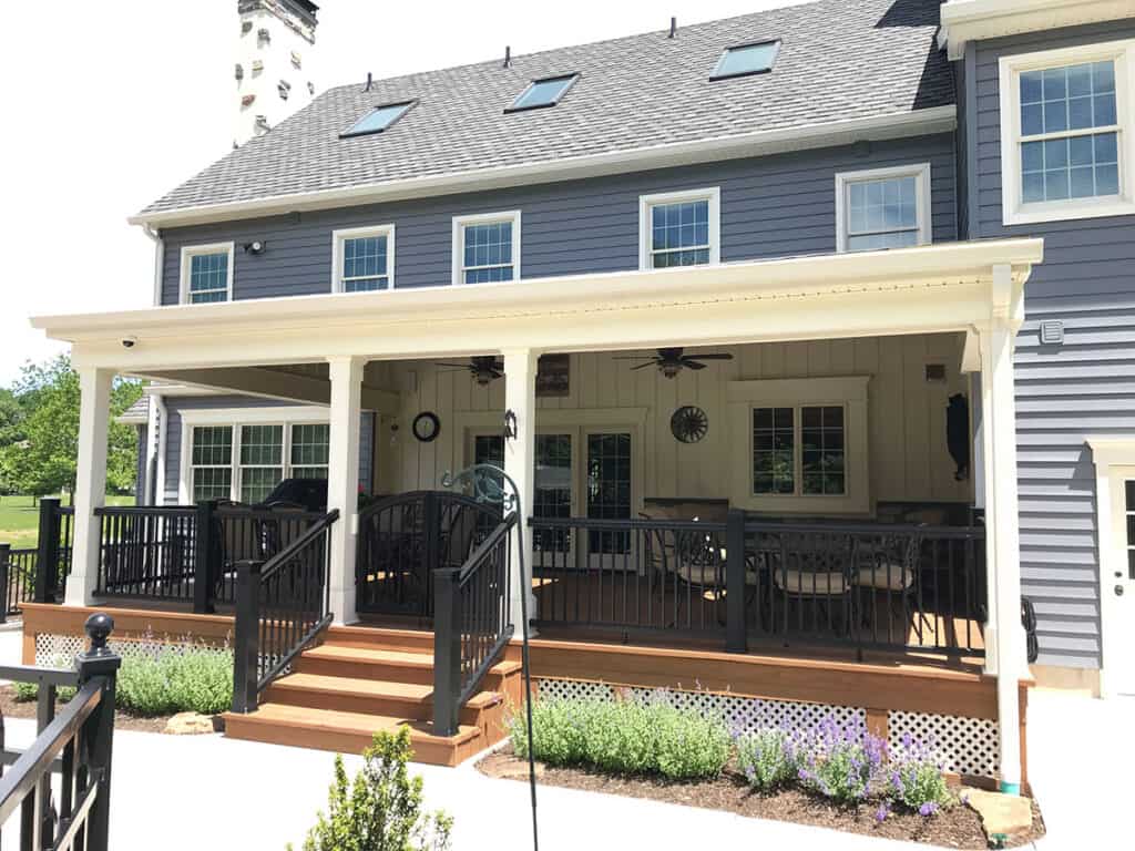 Front porch with decking